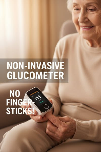 GlucoGOLD™ - De Niet- Invasieve Glucose Meter, meet binnen 5 seconden je suikergehalte zonder te prikken!